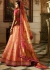 Peach Pink silk Indian wedding Lehenga choli 13193