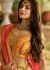 Malaika arora khan Offwhite mustard silk Indian wedding Lehenga choli 13194