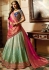 Malaika arora khan sky blue Pink silk Indian wedding Lehenga choli 13195
