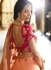 Malaika arora khan Orange Pink silk Indian wedding Lehenga choli 13196