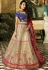 Malaika arora khan Grey blue silk Indian wedding Lehenga choli 13198