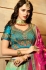 Turquoise rama green silk Indian wedding Lehenga choli 13199