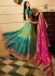 Turquoise rama green silk Indian wedding Lehenga choli 13199