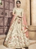 Ivory color mulberry silk embroidered heavy designer Indian wedding lehenga choli 4705