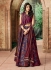 Indian wedding Purple and magenta silk wedding lehenga 7705