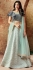 Indian wedding Skyblue and blue silk wedding lehenga 7706