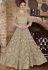 Beige net Indian wedding wear anarkali suit 4503