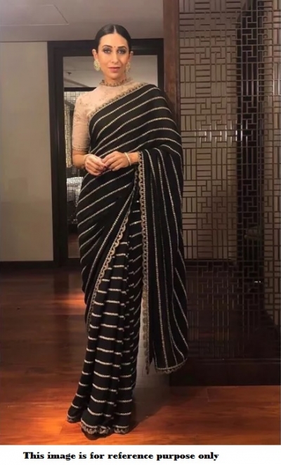 Buy Bollywood Sabyasachi Mukherjee inspired Black karishma kapoor sareein UK USA and Canada