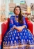 Bollywood model Royal blue silk wedding lehenga choli
