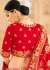 Peach and red banarasi wedding lehenga