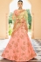 Peach dolla silk Indian wedding lehenga