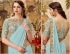 Fresh water blue designer party wear saree