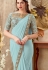 Fresh water blue designer party wear saree