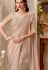 Blush lycra designer party wear Saree