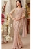 Blush lycra designer party wear Saree