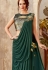 Bottle green designer party wear saree