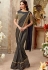 Dusty black shimmer party wear saree