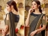Dusty black shimmer party wear saree