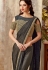 Dusty black shimmer party wear saree