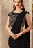 Black designer party wear saree