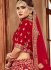 Red color Velvet Indian Bridal Lehenga choli 4433