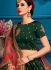 Green satin silk Indian Wedding Lehenga choli 1706