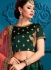 Green satin silk Indian Wedding Lehenga choli 1707