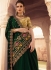 Bottle green Barfi silk Indian designer saree