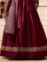 Drashti Dhami Wine color Linen satin wedding anarkali