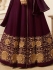 Drashti Dhami Wine color georgette wedding anarkali