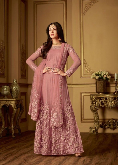 Sonal Chauhan Pink net Wedding anarkali