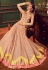 Peach color Swiss georgette gown style Indian wedding anarkali