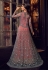 Grey and pink net and chanderi Indian Jacket style anarkali