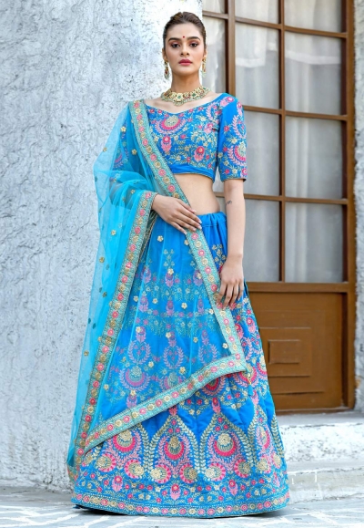 indian wedding dress blue