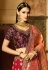 Red peach and purple Indian wedding Banarasi silk Lehenga