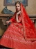 Red color silk Indian wedding lehenga