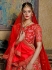 Red color silk Indian wedding lehenga