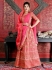 Deep pink silk Indian wedding lehenga