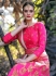 Magenta Pink silk Indian wedding lehenga