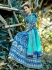 Harbour blue silk Indian wedding lehenga