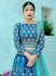 Harbour blue silk Indian wedding lehenga