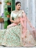 Mint green silk Indian wedding lehenga