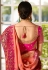 Pink Indian wedding silk Saree