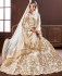 White Pure silk Indian wedding lehenga