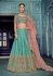 Blue color silk Indian wedding lehenga