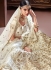 White pure organza silk Indian wedding lehenga