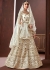White pure organza silk Indian wedding lehenga
