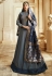 Grey Barfi silk Indian Wedding anarkali