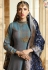 Grey Barfi silk Indian Wedding anarkali