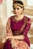 Magenta Barfi Silk Indian Wedding anarkali